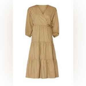 Sweet Baby Jane Tan Long Sleeve Dress